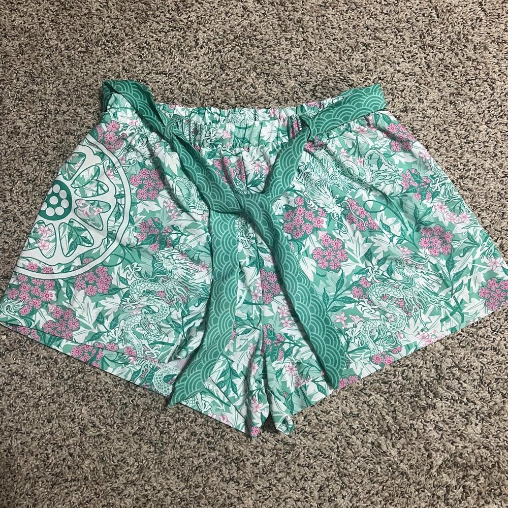 BlackMilk JASMINE DRAGON TIE SHORTS